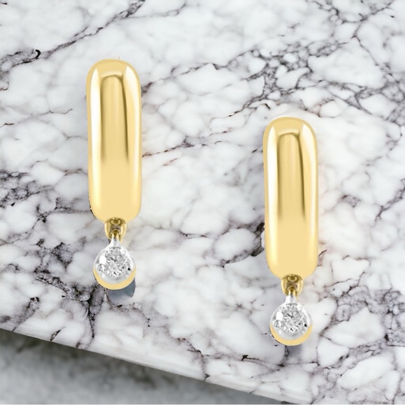 EFFY ENY 14K Yellow Gold & 0.09 TCW Diamond
Earrings NWT - Picture 3 of 6